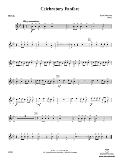 Celebratory Fanfare: Oboe