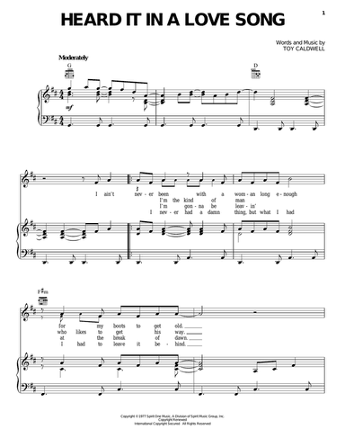 Heard It In A Love Song