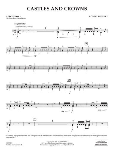 Castles and Crowns - Percussion 1