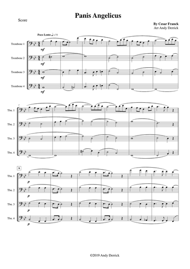 Panis Angelicus for Trombone Quartet