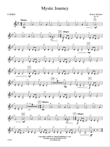 Mystic Journey: 1st F Horn