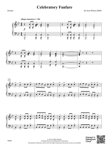 Celebratory Fanfare: Piano Accompaniment