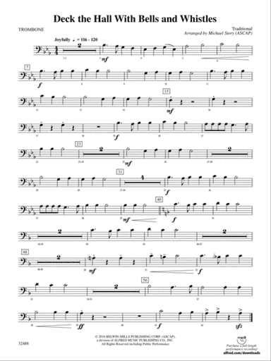 Deck the Hall with Bells and Whistles: 1st Trombone