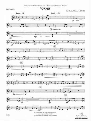 Syzygy: 2nd F Horn