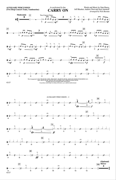 Carry On: Auxiliary Percussion