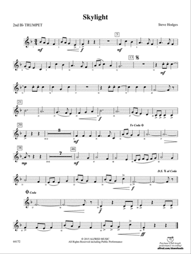 Skylight: 2nd B-flat Trumpet