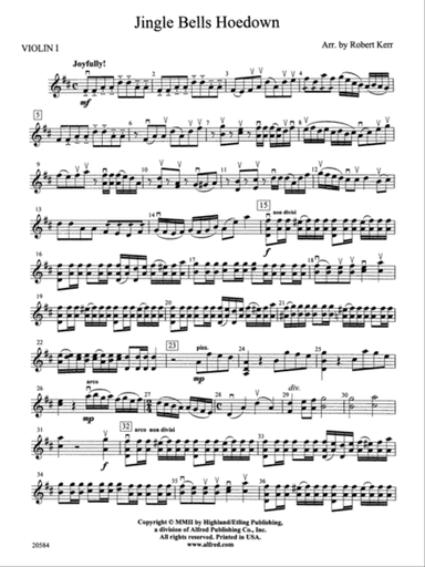 Jingle Bells Hoedown: 1st Violin
