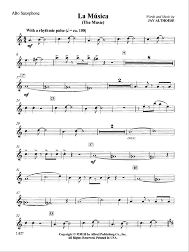 La Musica (The Music): E-flat Alto Saxophone