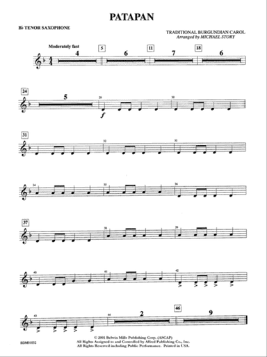Patapan: B-flat Tenor Saxophone