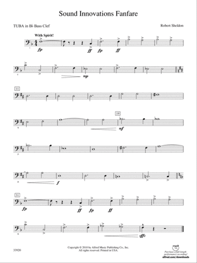 Sound Innovations Fanfare: (wp) B-flat Tuba B.C.