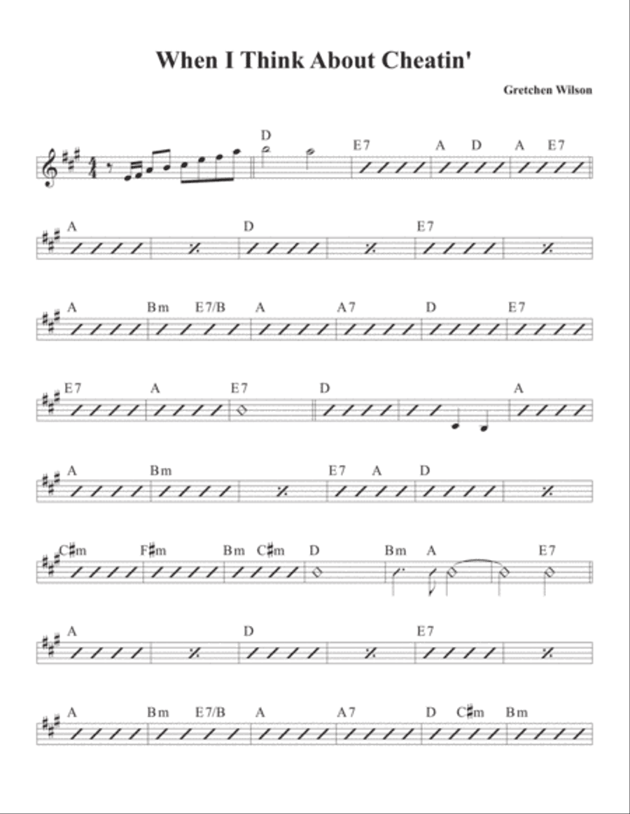 When I Think About Cheatin'