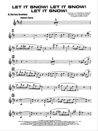 Let It Snow! Let It Snow! Let It Snow!: E-flat Baritone Saxophone