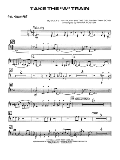 Take the "A" Train: 4th B-flat Trumpet