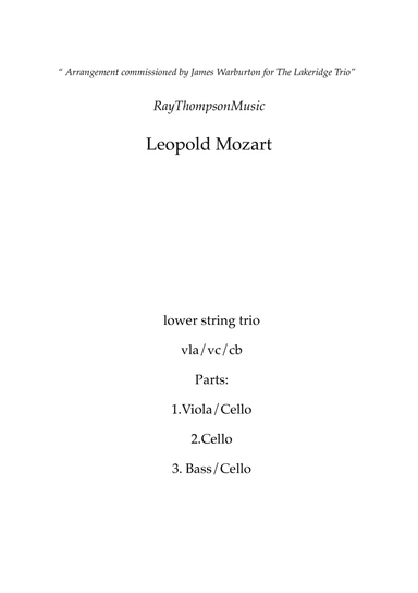 Mozart (Leopold): Frosch - Parthia (Frog Partita) - lower string trio