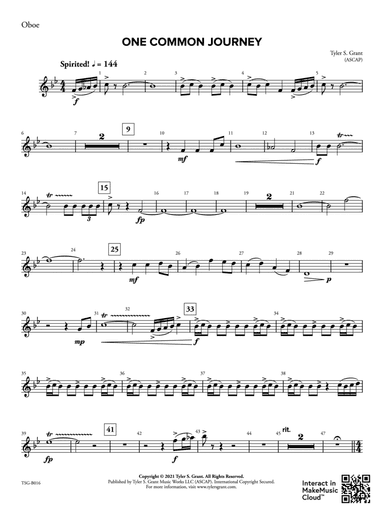 One Common Journey: Oboe