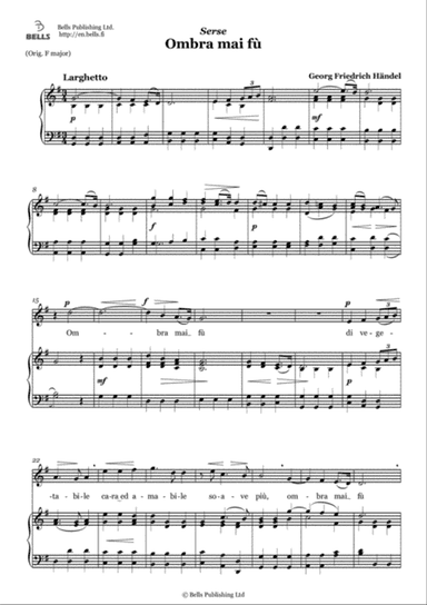 Ombra mai fu (G Major)