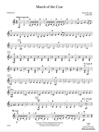 March of the Czar: 2nd Violin
