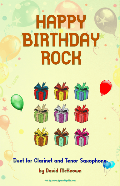 Happy Birthday Rock, for Clarinet and Tenor Saxophone Duet