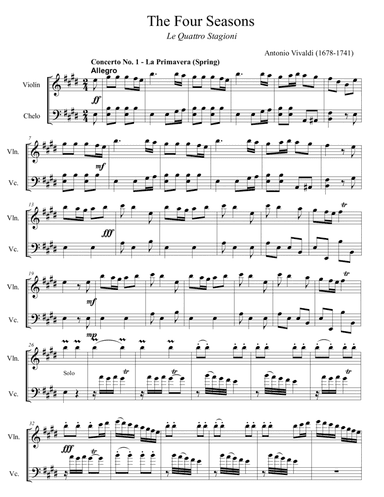 "The Four Seasons" "Spring" (La Primavera) Allegro
