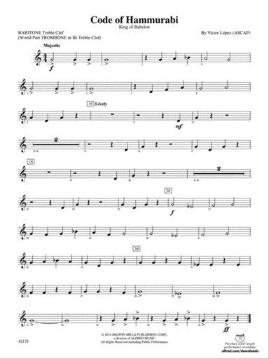 Code of Hammurabi: Baritone T.C.