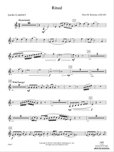 Ritual: 2nd B-flat Clarinet