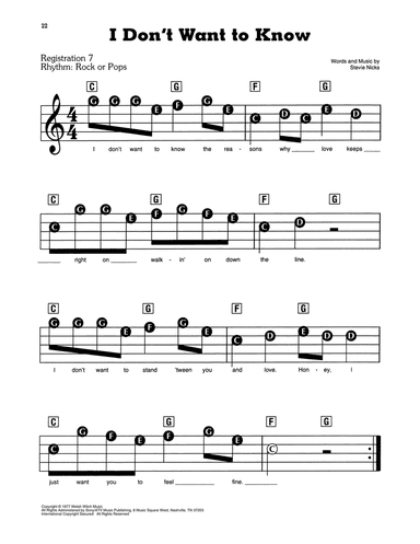 I Don't Want To Know