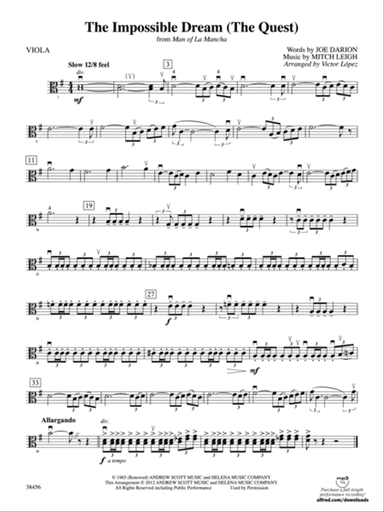 The Impossible Dream (from Man of La Mancha): Viola