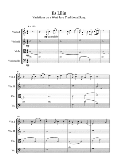 Es Lilin - string quartet