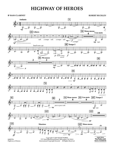Highway of Heroes - Bb Bass Clarinet