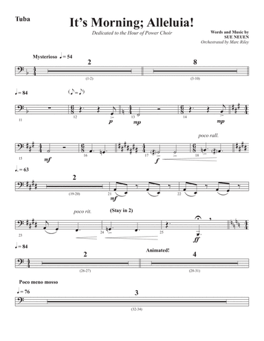 It's Morning; Alleluia! - Tuba