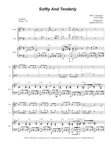 Softly And Tenderly (Duet for Violin and Cello)