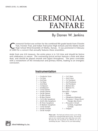 Ceremonial Fanfare: Score