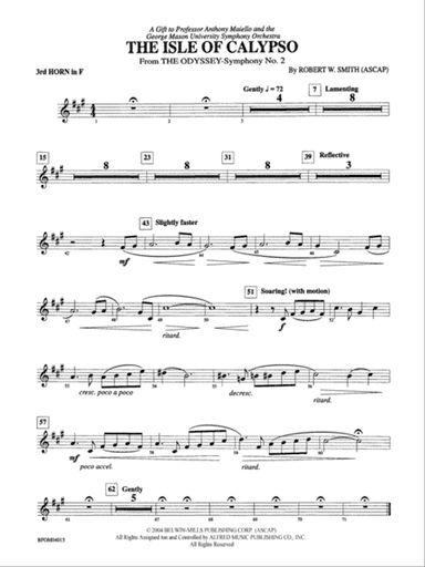 The Isle of Calypso (from The Odyssey (Symphony No. 2)): 3rd F Horn