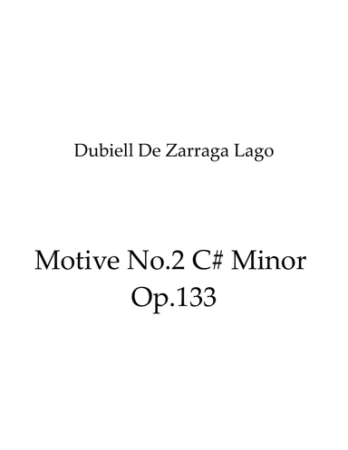 Motive No.2 C# Minor Op.133