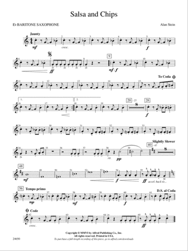 Salsa and Chips: E-flat Baritone Saxophone