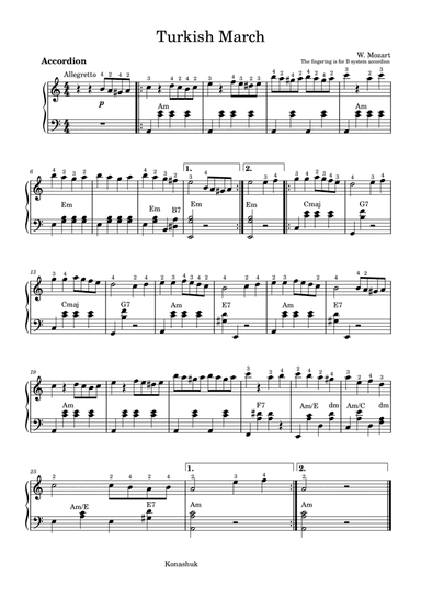 Turkish March (Rondo alla Turca)