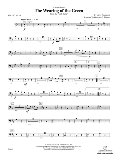 The Wearing of the Green (from the Irish Suite): String Bass