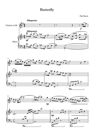 Butterfly - Clarinet and Piano