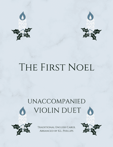 The First Noel - Unaccompanied Violin Duet