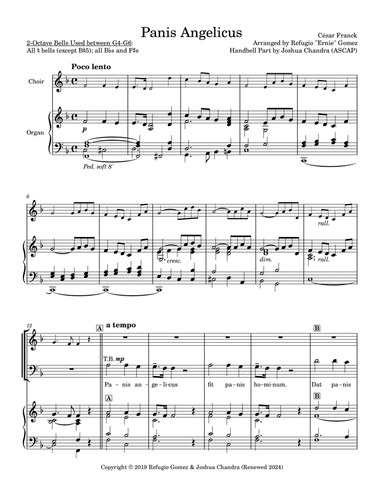 Panis Angelicus for SATB + Keyboard + optional 2-Octave Handbells