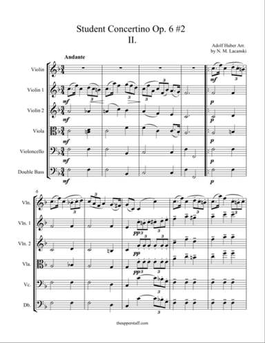 Student Concertino Op. 6 #2 Movement 2