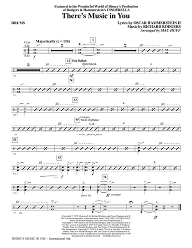 There's Music in You (from Cinderella) (arr. Mac Huff) - Drums