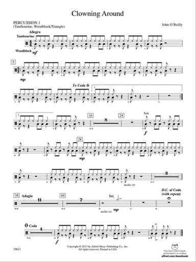 Clowning Around: 1st Percussion
