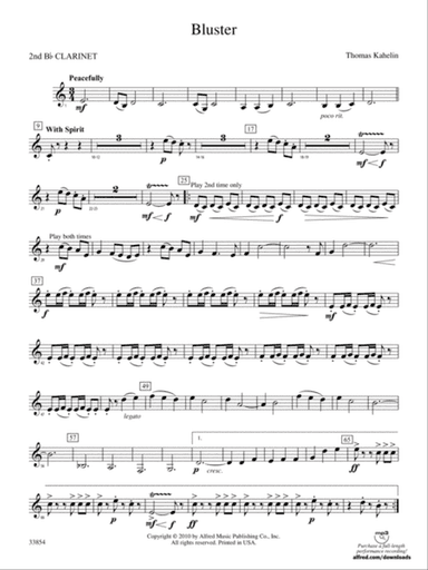 Bluster: 2nd B-flat Clarinet