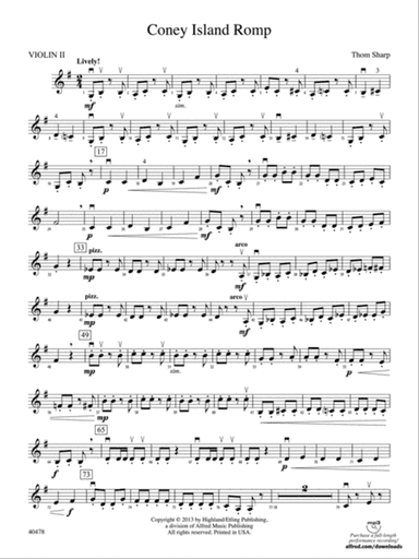 Coney Island Romp: 2nd Violin