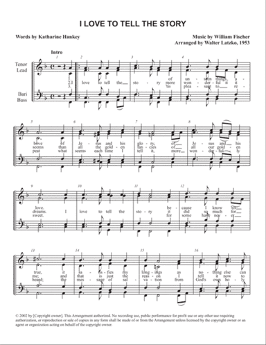 I Love To Tell The Story