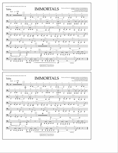 Immortals (from Big Hero 6) (arr. Tom Wallace) - Tuba