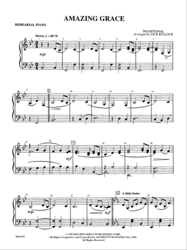 Amazing Grace: Piano Accompaniment