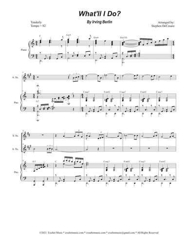 What'll I Do? (Duet for Soprano and Alto Saxophone)