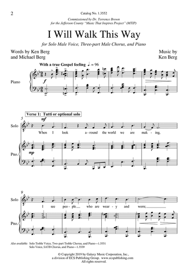 I Will Walk This Way (Downloadable)